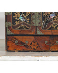 Lacquer Box with Mother-of-Pearl Inlay and Parquetry Drawers