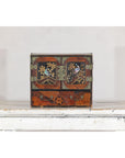 Lacquer Box with Mother-of-Pearl Inlay and Parquetry Drawers