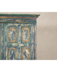 Large Turquoise Blue and Gold Cabinet with Cabriole Legs-12. Asian & Chinese Furniture, Art, Antiques, Vintage Home Décor for sale at FEA Home
