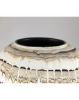 Large Swankhalok-Style Ceramic Planter with Dripped Glaze Pattern