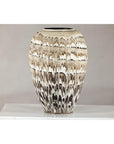 Large Swankhalok-Style Ceramic Planter with Dripped Glaze Pattern