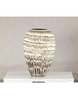 Large Swankhalok-Style Ceramic Planter with Dripped Glaze Pattern