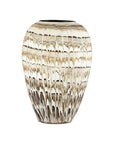 Large Swankhalok-Style Ceramic Planter with Dripped Glaze Pattern