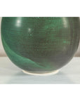 Large Green Artisan Vase with Textured Glaze, Modern Decorative Accent