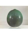 Large Green Artisan Vase with Textured Glaze, Modern Decorative Accent