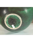 Large Green Artisan Vase with Textured Glaze, Modern Decorative Accent