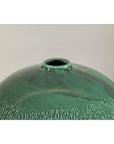 Large Green Artisan Vase with Textured Glaze, Modern Decorative Accent