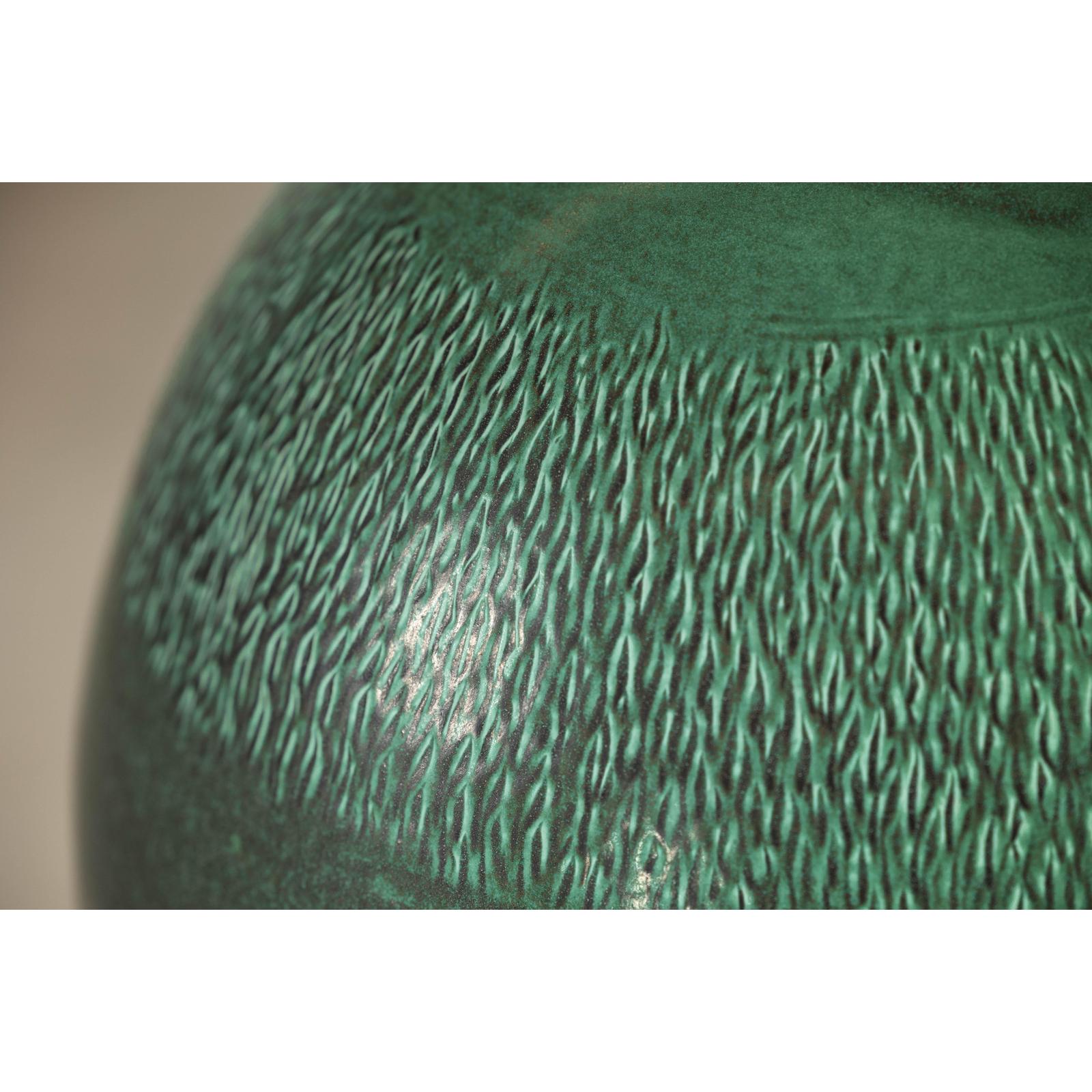 Large Green Artisan Vase with Textured Glaze, Modern Decorative Accent