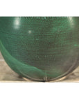 Large Green Artisan Vase with Textured Glaze, Modern Decorative Accent