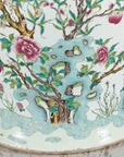 Near Pair of Famille Rose Ginger Jars with Peaches, Roses and Bats