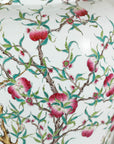 Near Pair of Famille Rose Ginger Jars with Peaches, Roses and Bats
