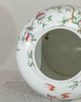 Near Pair of Famille Rose Ginger Jars with Peaches, Roses and Bats