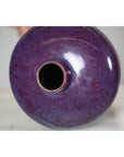 Deep Purple Meiping Vase with Glossy Two-Tone Glaze and Elegant Curved Form