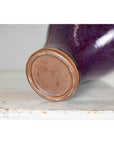 Deep Purple Meiping Vase with Glossy Two-Tone Glaze and Elegant Curved Form