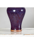 Deep Purple Meiping Vase with Glossy Two-Tone Glaze and Elegant Curved Form