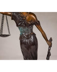 Lady Justice, Cast Bronze Tabletop Statuette with Scales and Sword