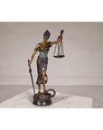 Lady Justice, Cast Bronze Tabletop Statuette with Scales and Sword
