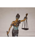 Lady Justice, Cast Bronze Tabletop Statuette with Scales and Sword