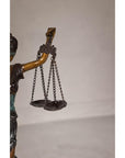 Lady Justice, Cast Bronze Tabletop Statuette with Scales and Sword
