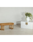 Vintage Rattan Oval Tray Top Table or Coffee Table with Raised Edge