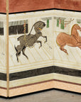 Six-Panel Screen with Horses in Stable with Bamboo Backdrop, SKU , image 27