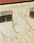 Six-Panel Screen with Horses in Stable with Bamboo Backdrop, SKU , image 32