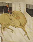 Six-Panel Screen with Horses in Stable with Bamboo Backdrop, SKU , image 33