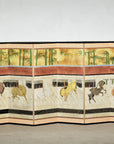 Six-Panel Screen with Horses in Stable with Bamboo Backdrop, SKU , image 18