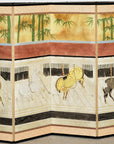 Six-Panel Screen with Horses in Stable with Bamboo Backdrop, SKU , image 20