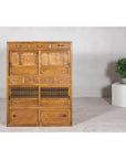 Taishō Period Mizuya Tansu Kitchen Chest in Sugi Wood with Sliding Door