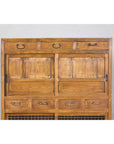 Taishō Period Mizuya Tansu Kitchen Chest in Sugi Wood with Sliding Door