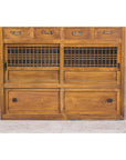 Taishō Period Mizuya Tansu Kitchen Chest in Sugi Wood with Sliding Door