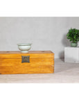 19th Century Yumu Storage Blanket Chest with Natural Lacquer, Late Qing Dynasty