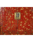 Antique Qing Dynasty Red Lacquer Cabinet with Gilt Decoration, 19th Century, SKU , image 11