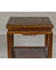 Three-Tiered Accent Table with Horse Hoof Feet-15. Asian & Chinese Furniture, Art, Antiques, Vintage Home Décor for sale at FEA Home