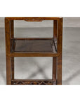 Three-Tiered Accent Table with Horse Hoof Feet-8. Asian & Chinese Furniture, Art, Antiques, Vintage Home Décor for sale at FEA Home