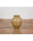Taishō Period Two-Tone Sand Glaze Vase with Textured Finish
