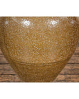 Taishō Period Two-Tone Sand Glaze Vase with Textured Finish