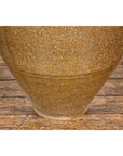 Taishō Period Two-Tone Sand Glaze Vase with Textured Finish