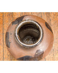 Taishō 1900s Tamba Tachikui Brown Jar with Drip Glaze