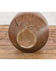 Taishō 1900s Tamba Tachikui Brown Jar with Drip Glaze