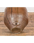 Taishō 1900s Tamba Tachikui Brown Jar with Drip Glaze