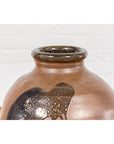 Taishō 1900s Tamba Tachikui Brown Jar with Drip Glaze