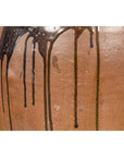 Taishō 1900s Tamba Tachikui Brown Jar with Drip Glaze