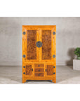 Late Qing Dynasty Two-Tone Burl Wood and Elmwood Compound Cabinet