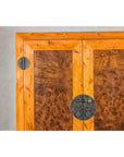 Late Qing Dynasty Two-Tone Burl Wood and Elmwood Compound Cabinet