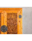 Late Qing Dynasty Two-Tone Burl Wood and Elmwood Compound Cabinet