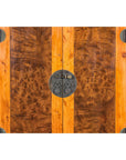 Late Qing Dynasty Two-Tone Burl Wood and Elmwood Compound Cabinet
