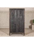 Late Qing Dynasty Two-Tone Burl Wood and Elmwood Compound Cabinet