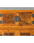 Late Qing Dynasty Two-Tone Burl Wood and Elmwood Compound Cabinet